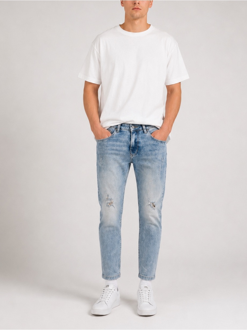 Off-White Light Blue Slim Straight Men’s Jeans